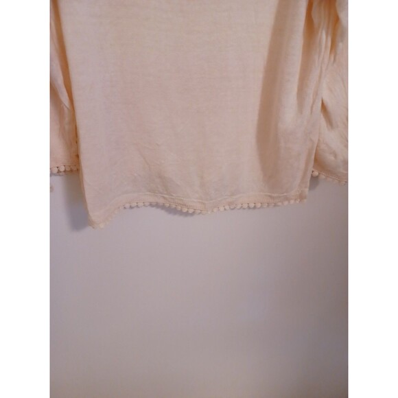 J. Crew Linen Pullover Sweater XL Cream Ivory Longsleeve Casual Lightweight - Picture 5 of 10
